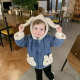 Girls Bunny Denim Coat – Warm & Comfort – Kinderjacke