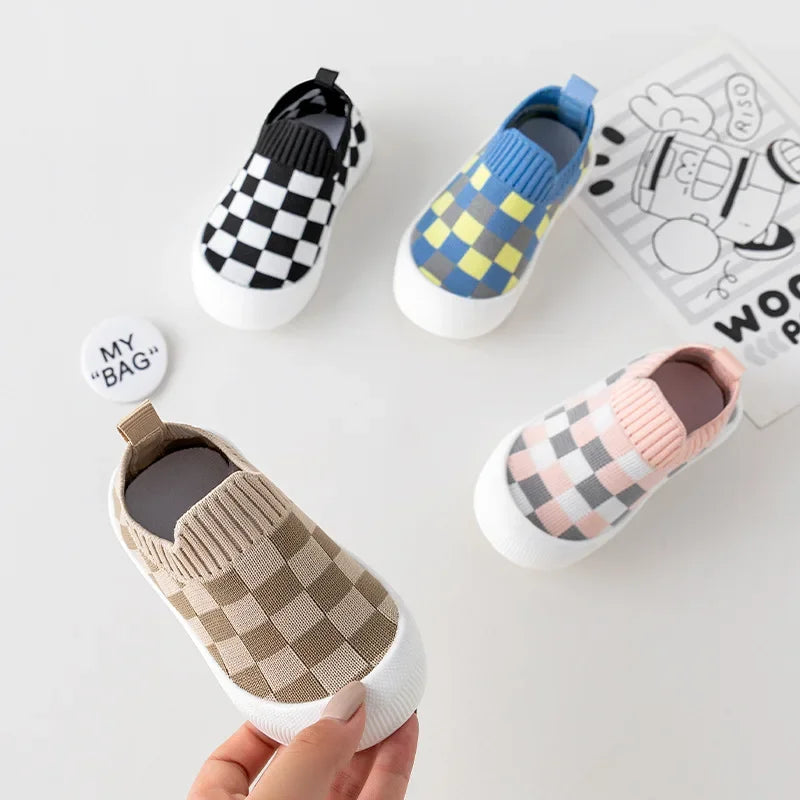 Mini Fashion™ - Geblocktes Muster - Flexibler Schlupfschuh