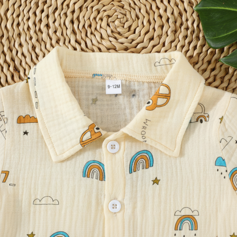 Dinosaur & Car Print Outfit – Cool & Verspielt – Sommer-Outfit