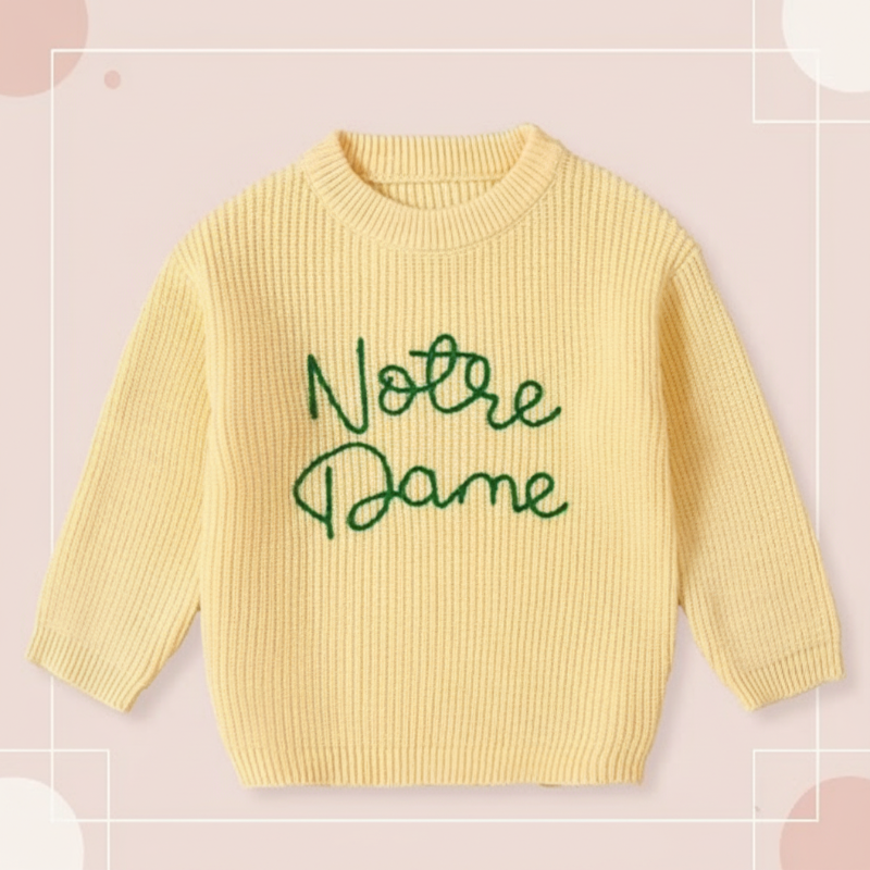WarmWeave – Bequem & Verspielt – Pullover „Notre Dame“