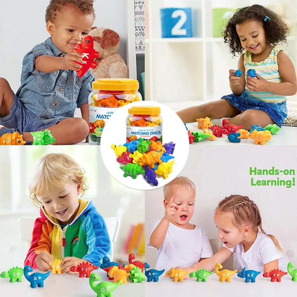 Matching Dino's – Lustig und lehrreich - Alphabet und Zahlen Dino Spiel