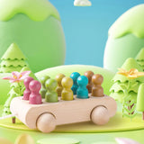 Pop & Roll – Motorik und Fantasie – Holzpuppen Auto Set