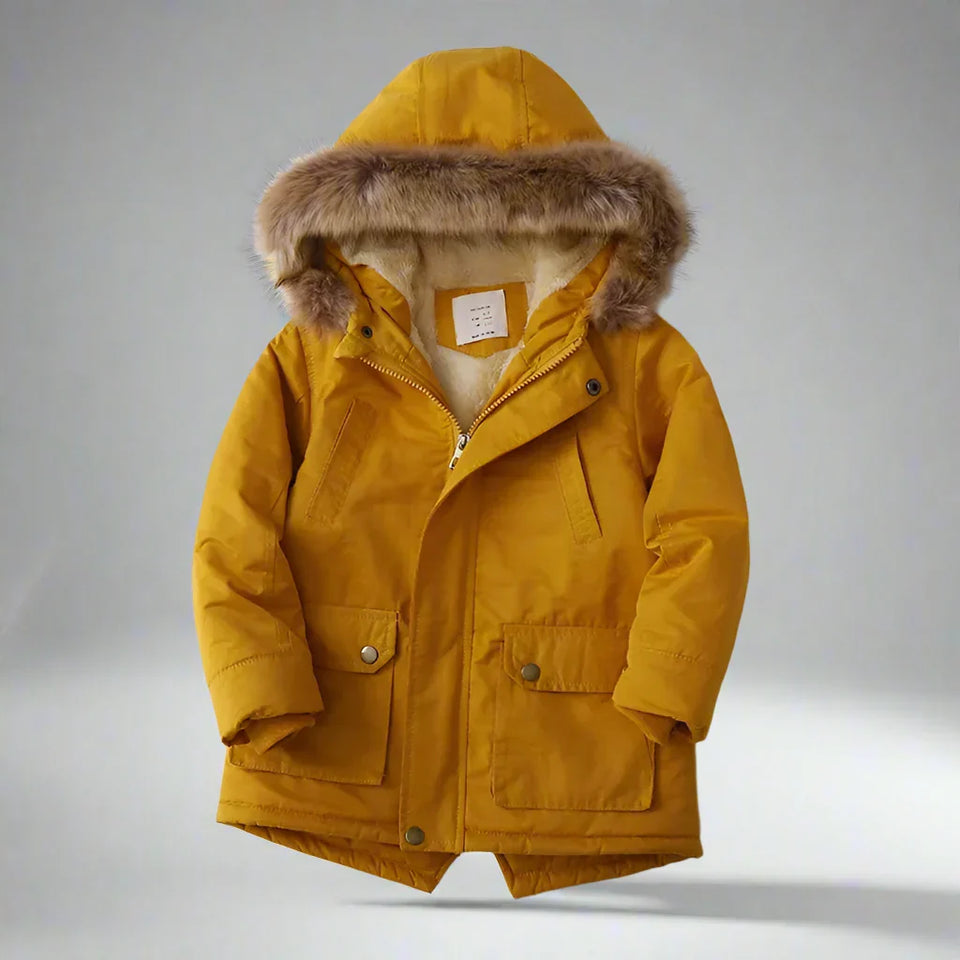 CozyTrend – Elegant og varm – Parka vinterjakke med pelskrave