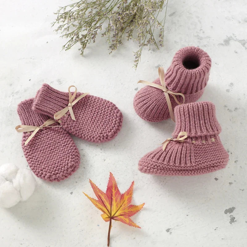 Booties & Mittens – Blødt & varmt – sæt med handsker og tøfler