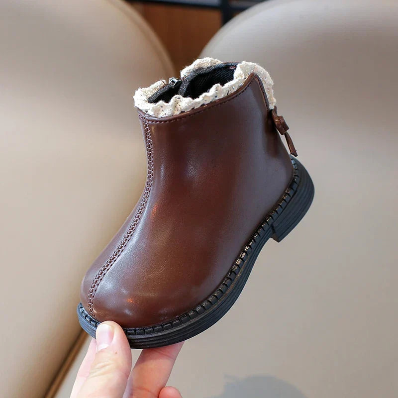Mini Fashion™ - Varme og klassiske - Læderstøvler
