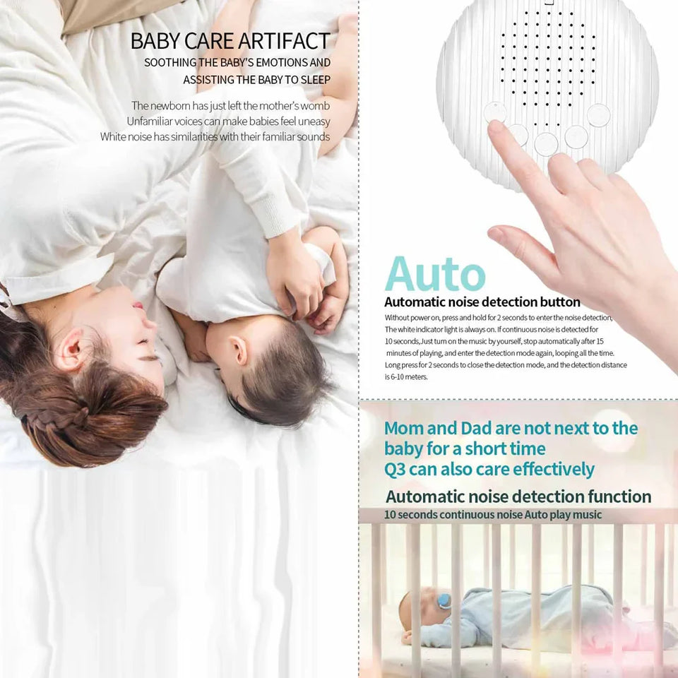 SleepEase – Ruhe- und Reisezeit - Weißes Rauschen - Klangmaschine für Babys