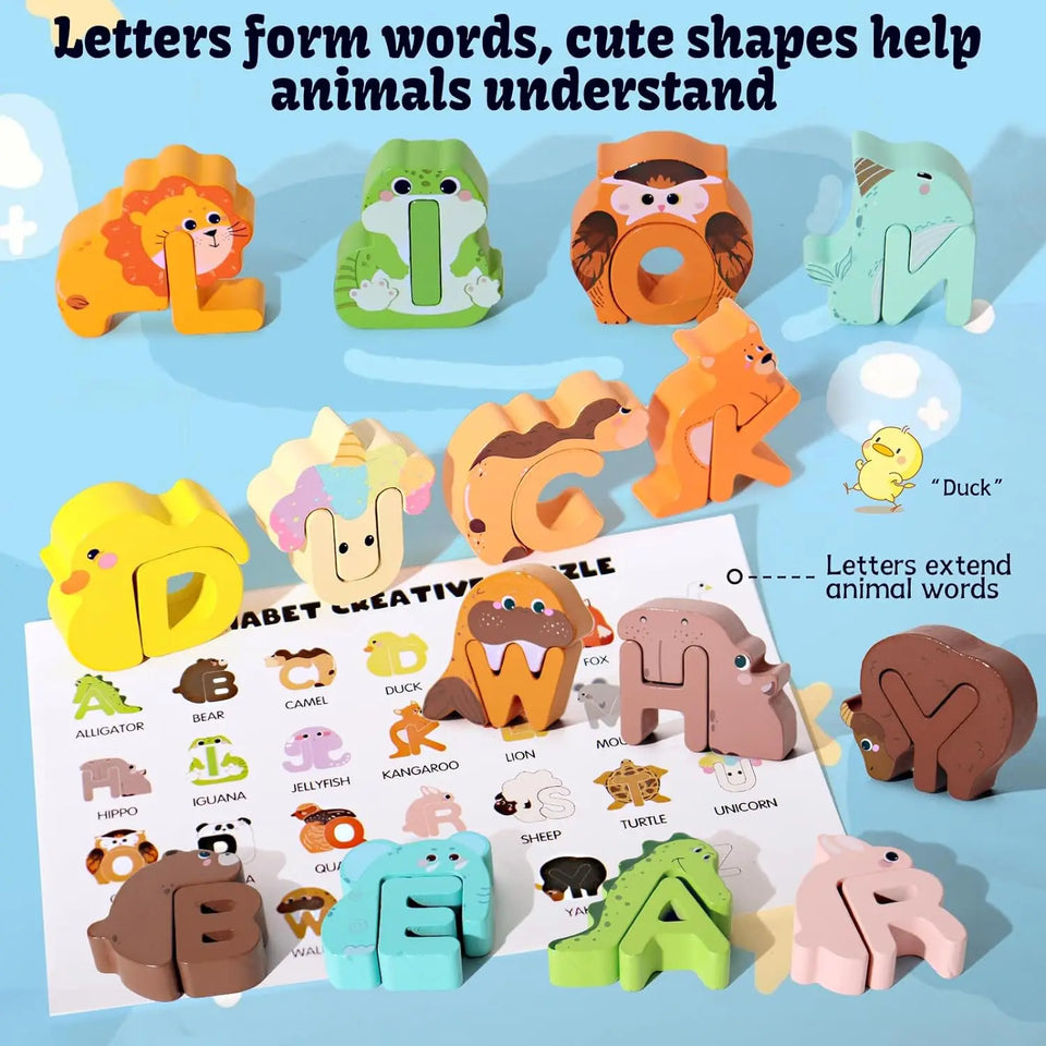 ZooLetters – Spielerisch & lehrreich – Tier-Alphabet-Puzzle für Kinder