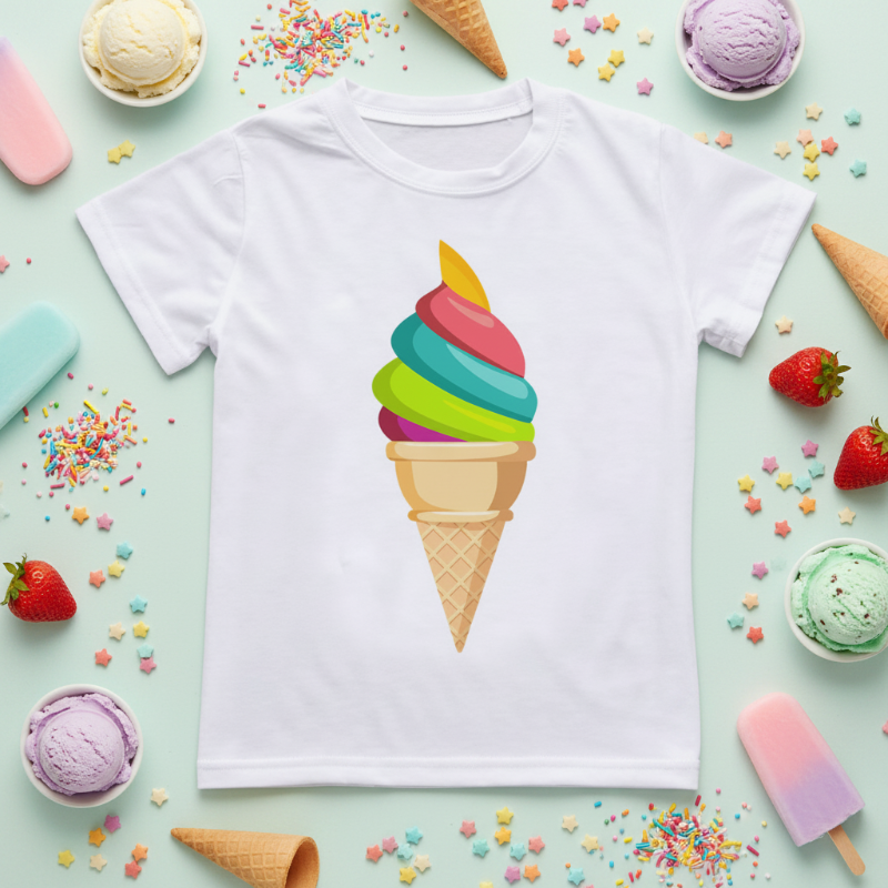 Boys & Girls Summer Tee – Bequem & Verspielt – Kinder-T-Shirt mit lustigem Aufdruck