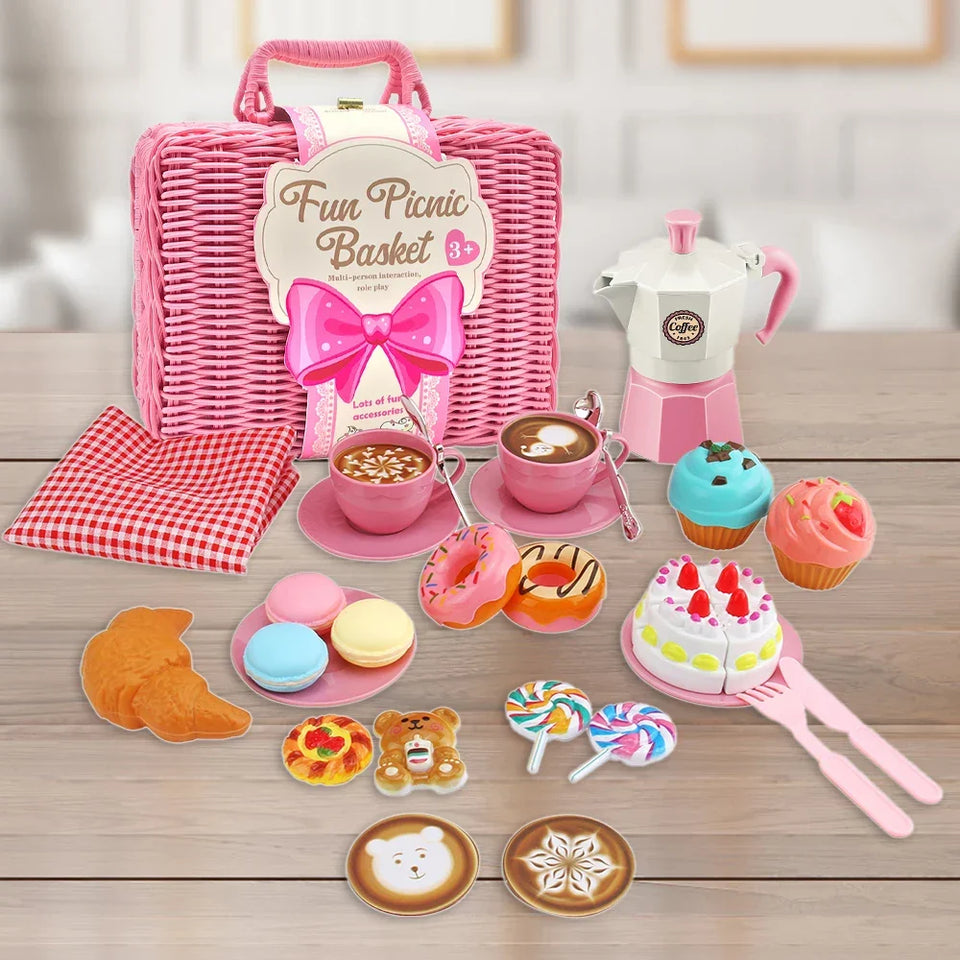 Tea Party Set – Sød og elegant – Picnic-legetøjssæt