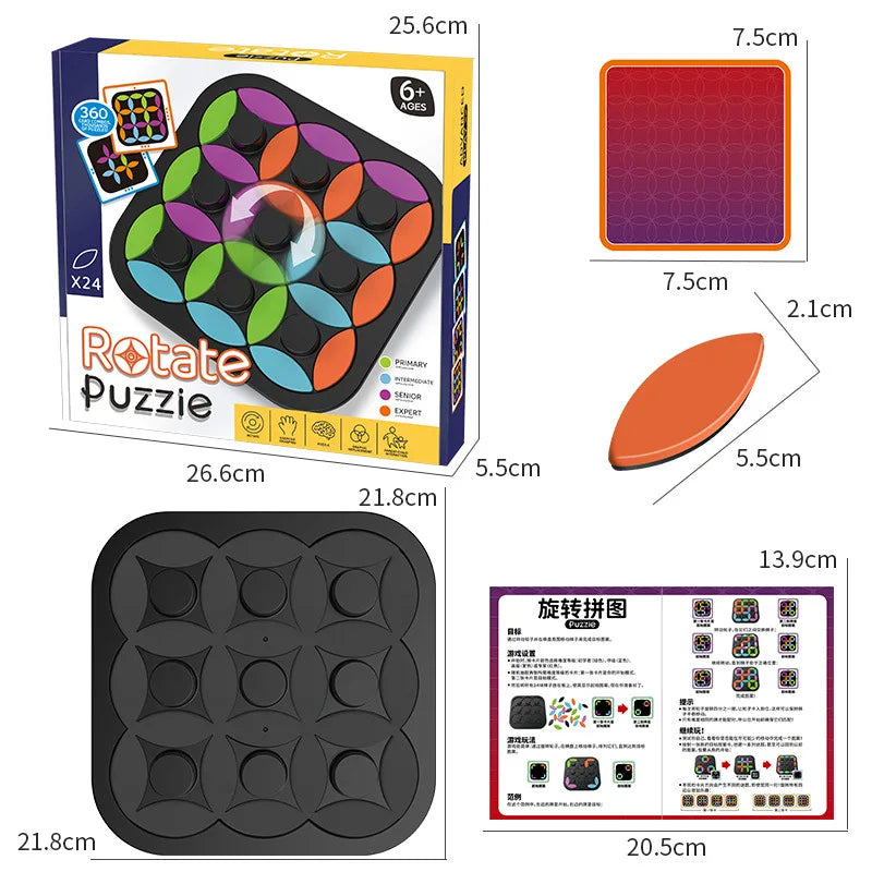Rotating Logic™ - Herausforderndes Rätsel - Tangram-Brettspiel