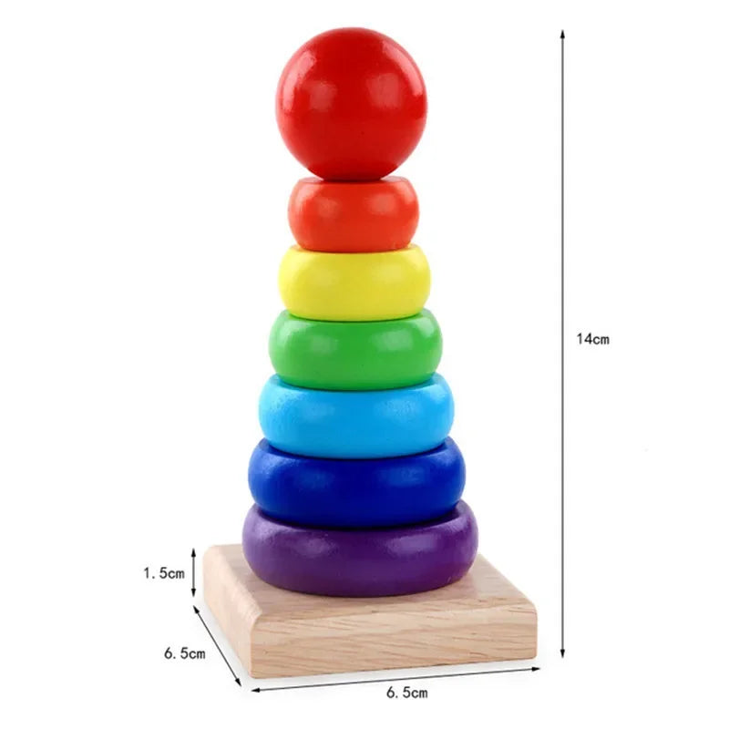 Rainbow Stacker™ – Bunter Turmspaß – Holzstapelturm