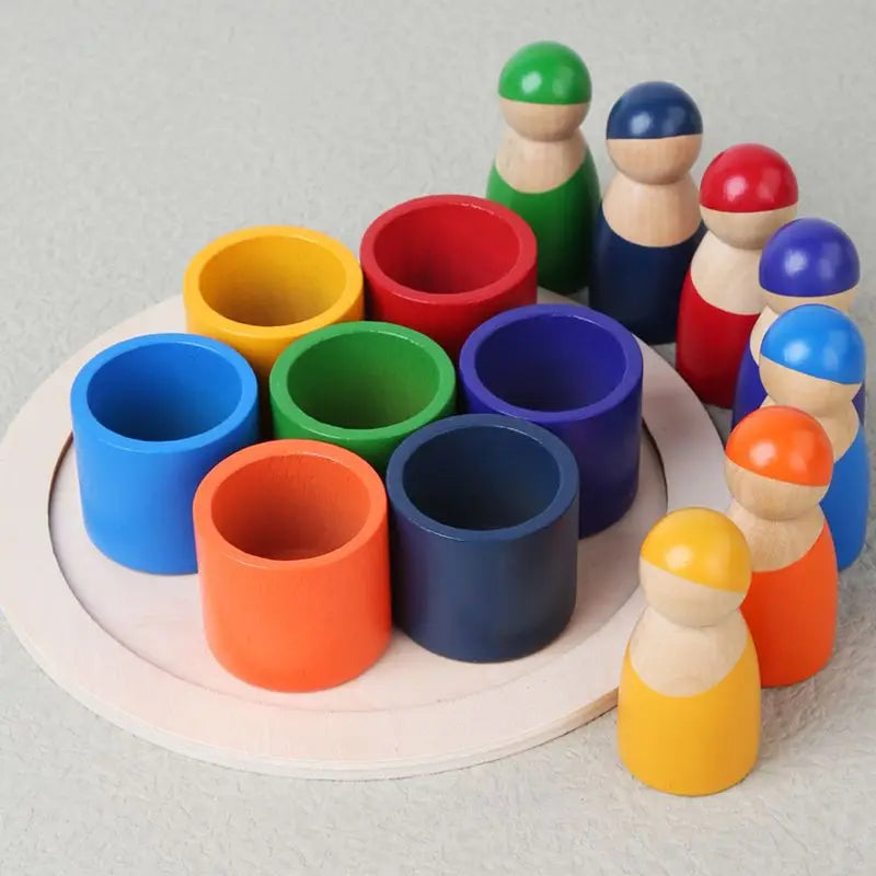 Rainbow Puzzle™ – Bunt & kreativ - Sortierspielzeug aus Holz