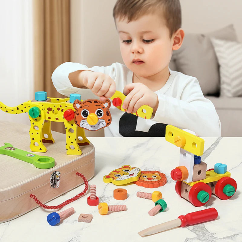 AnimalFix – Verspielt & Clever – Holztiere-Werkzeugset