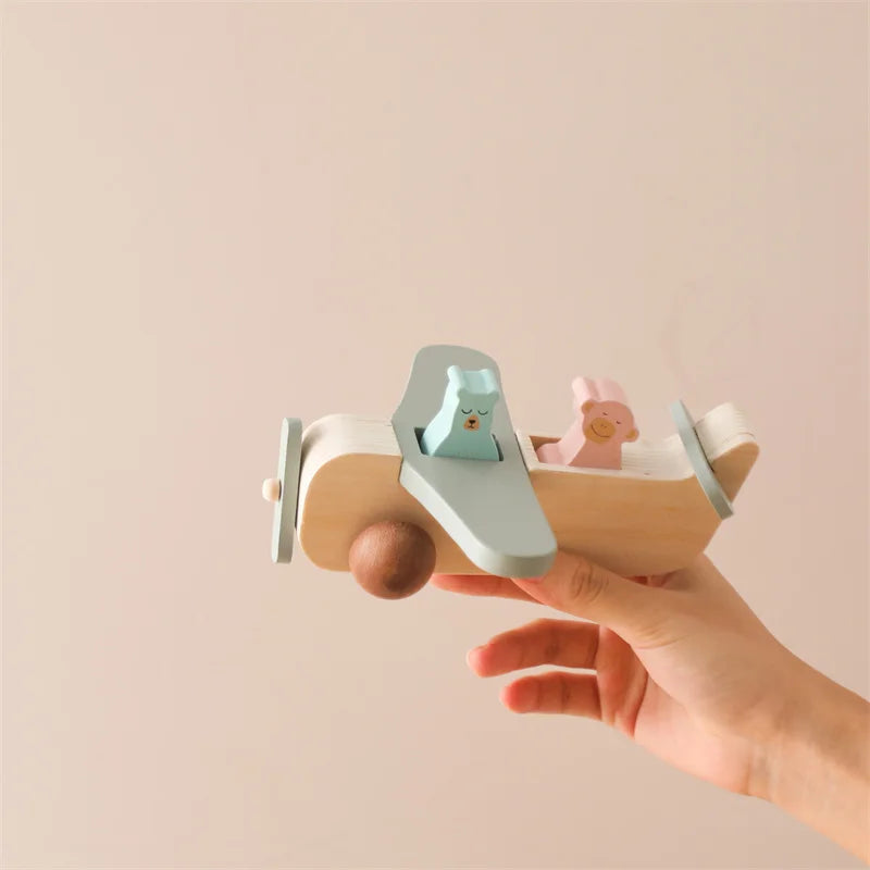 Woods™ - Förderung von Kreativität und Motorik - Montessori-Holzspielzeug für Flugzeuge