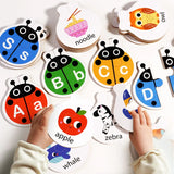 Wooden Letter Matching Game – Lernen & Spielen – Alphabet-Puzzle