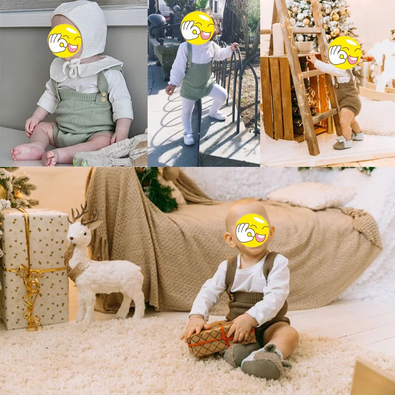 Mini Fashion™ - Sød strikket baby-omper