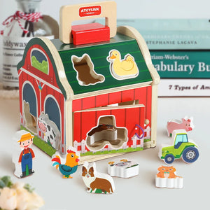 Farm Sort™ – Mal- und Formspaß - Bauernhof-Sortierspiel aus Holz