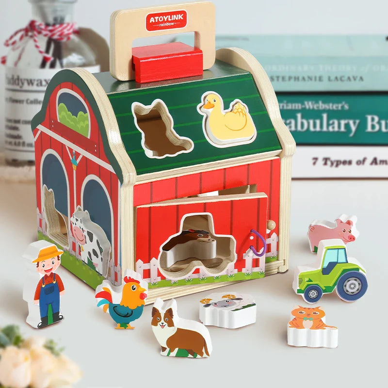 Farm Sort™ – Mal- und Formspaß - Bauernhof-Sortierspiel aus Holz