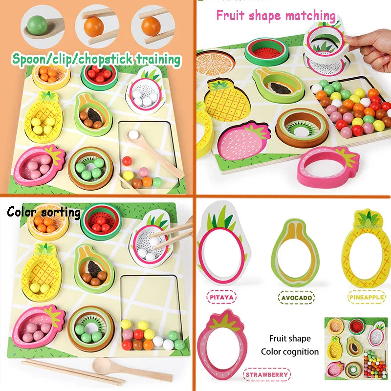 Toddler Clips™ - Obst & Formspiel -  Sortierspiel
