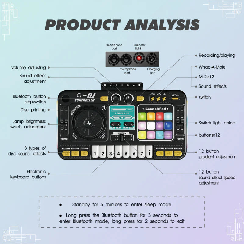 MiniDJ – Musikalisch & interaktiv – DJ-Mixer-Spielzeug