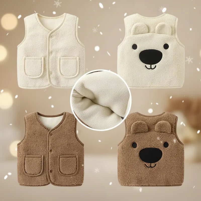 Baby Bear Fleece Vest – Warm & Weich – Kinder-Bärenweste