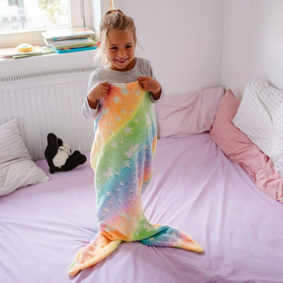 schlafsack meerjungfrau Leuchtet Im Dunkeln: Mini Fashion™ Meerjungfrauen Schlafsack