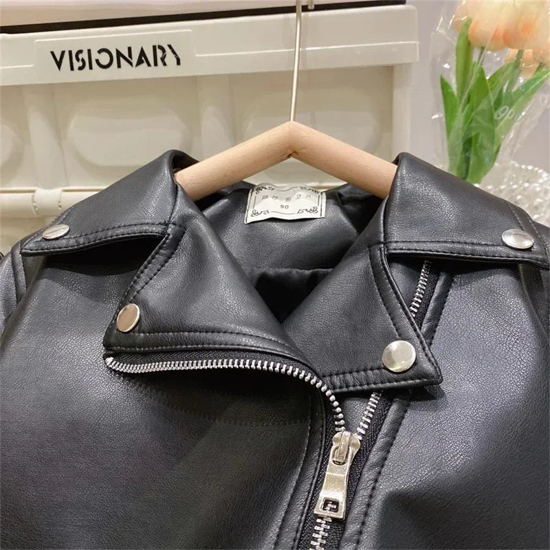 Girls Leather Jacket – Cool & stilvoll – Kinderjacke aus Leder