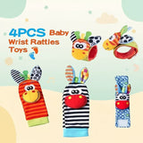 Wrist Rattle and Socks – Motorik & Spiel – Baby-Rasseln (4er-Set)