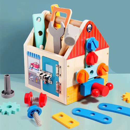 Busy Box™ - Entdecken & Lernen - Aktivitätsbox aus Holz