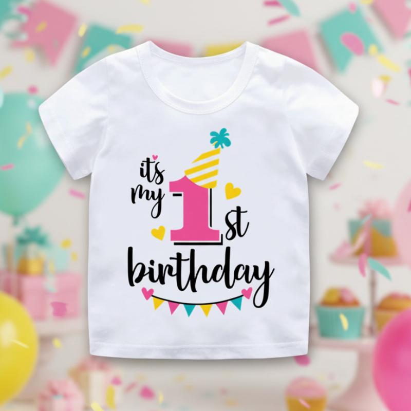 Birthday Graphic Tee – Niedlich & Luftig – Kinder-T-Shirt zum Geburtstag