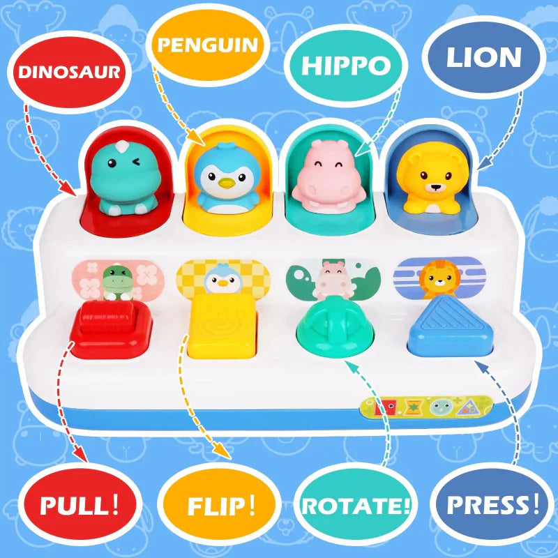 Pop Up Activity Toy – Entdecken & Lernen – Sensorisches Babyspielzeug