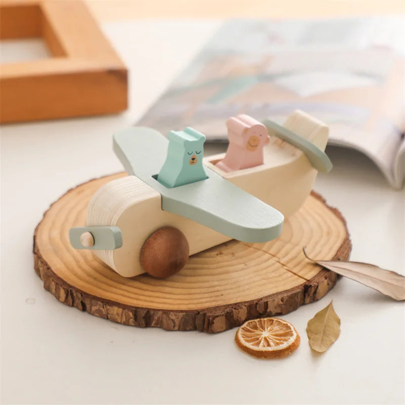 Woods™ - Förderung von Kreativität und Motorik - Montessori-Holzspielzeug für Flugzeuge