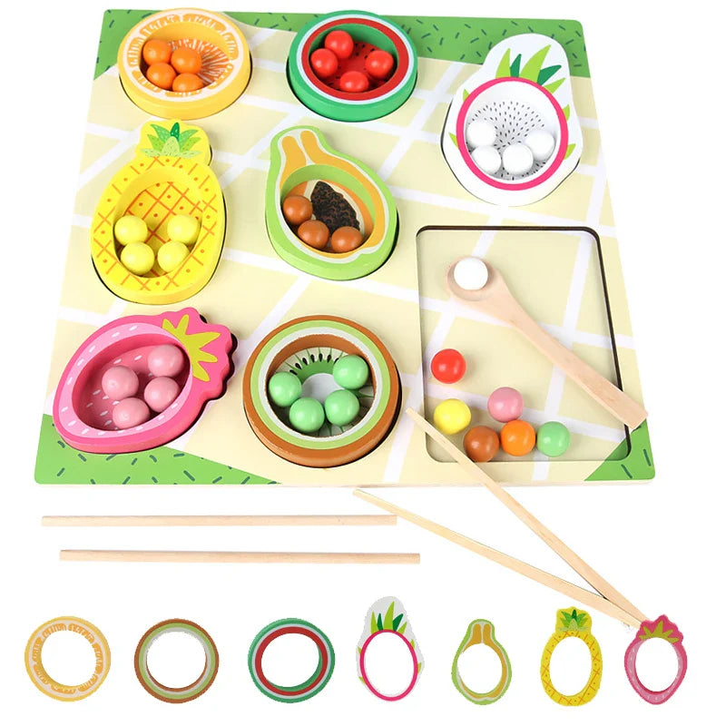 Toddler Clips™ - Obst & Formspiel -  Sortierspiel