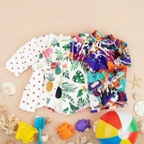 SunnyGuard – Sommerlich & schützend – Anti-UV-Schwimmshirt für Kinder mit kurzen Ärmeln
