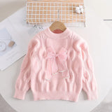 Mini Fashion™ - Warm & Stylisch - Mädchen-Pullover mit Schleife