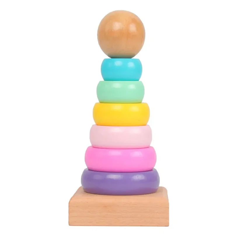 Rainbow Stacker™ – Bunter Turmspaß – Holzstapelturm