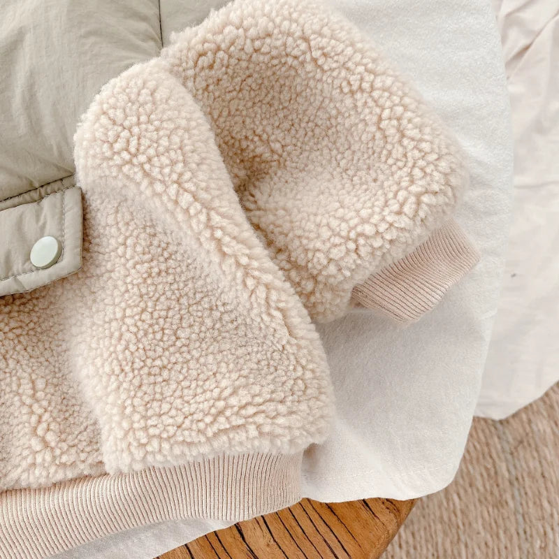 Mini Fashion™ - Super Varm - Fleece-lammeuldsjakke