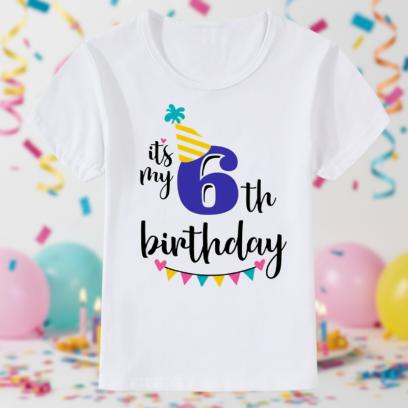 Birthday Graphic Tee – Niedlich & Luftig – Kinder-T-Shirt zum Geburtstag