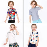 SunnyGuard – Sommerlich & schützend – Anti-UV-Schwimmshirt für Kinder mit kurzen Ärmeln