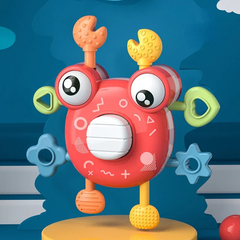 Crab Pull Toy™ – Greif- und Ziehspaß – Krabbe Sensorisches Zahnungsspielzeug
