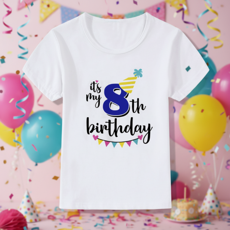 Birthday Graphic Tee – Niedlich & Luftig – Kinder-T-Shirt zum Geburtstag