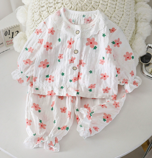 Mini Fashion™ - Luftiges Material - Leinen-Kleid-Set