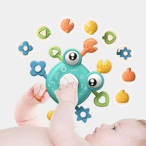 Crab Pull Toy™ – Greif- und Ziehspaß – Krabbe Sensorisches Zahnungsspielzeug