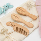 Personalized Hairbrush – Sanft & Einzigartig – Personalisiertes Baby-Haarbürsten-Set