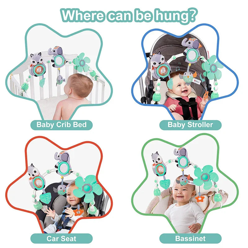 Tiny Tunes – Musikalisch & beweglich – Kinderwagen-Spannvorrichtung für Kinderwagen