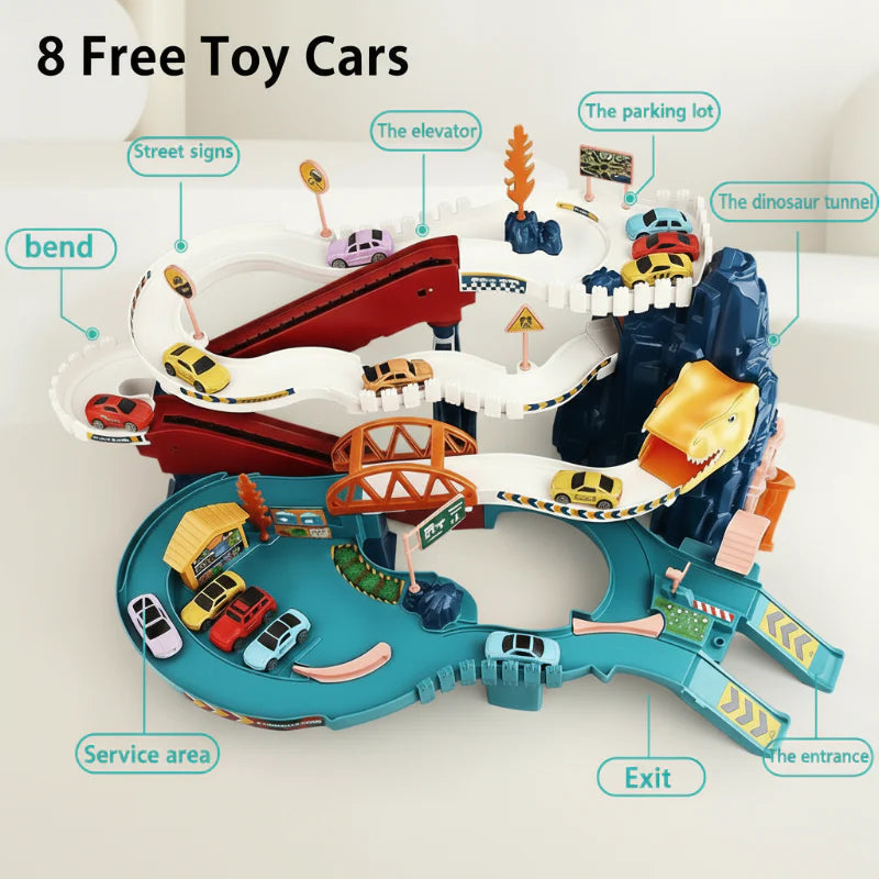 JurassicRun – Cool & Lehrreich – Dino-Rennbahn mit Autos