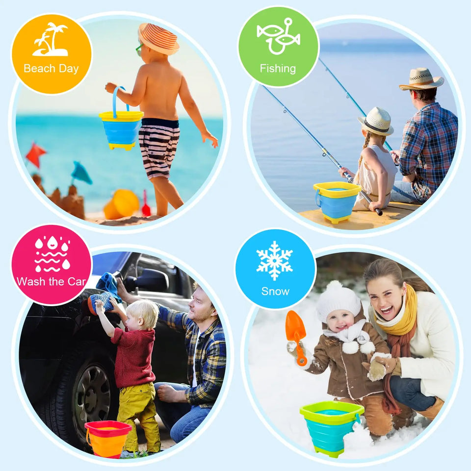 Foldable Bucket™ - Faltbarer Urlaubsspaß - Faltbarer Eimer