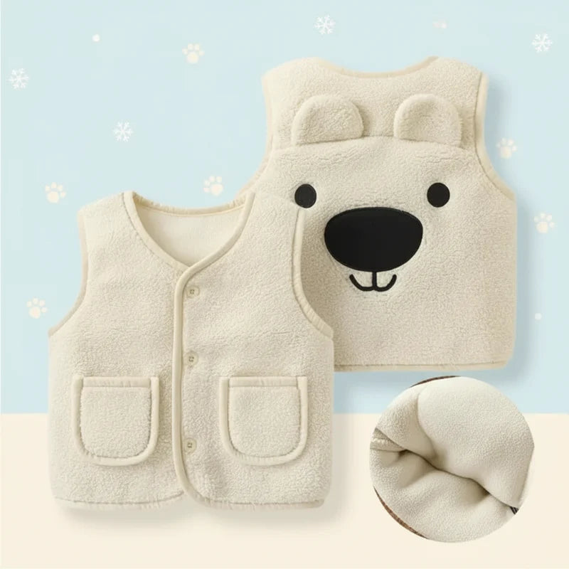 Baby Bear Fleece Vest – Warm & Weich – Kinder-Bärenweste