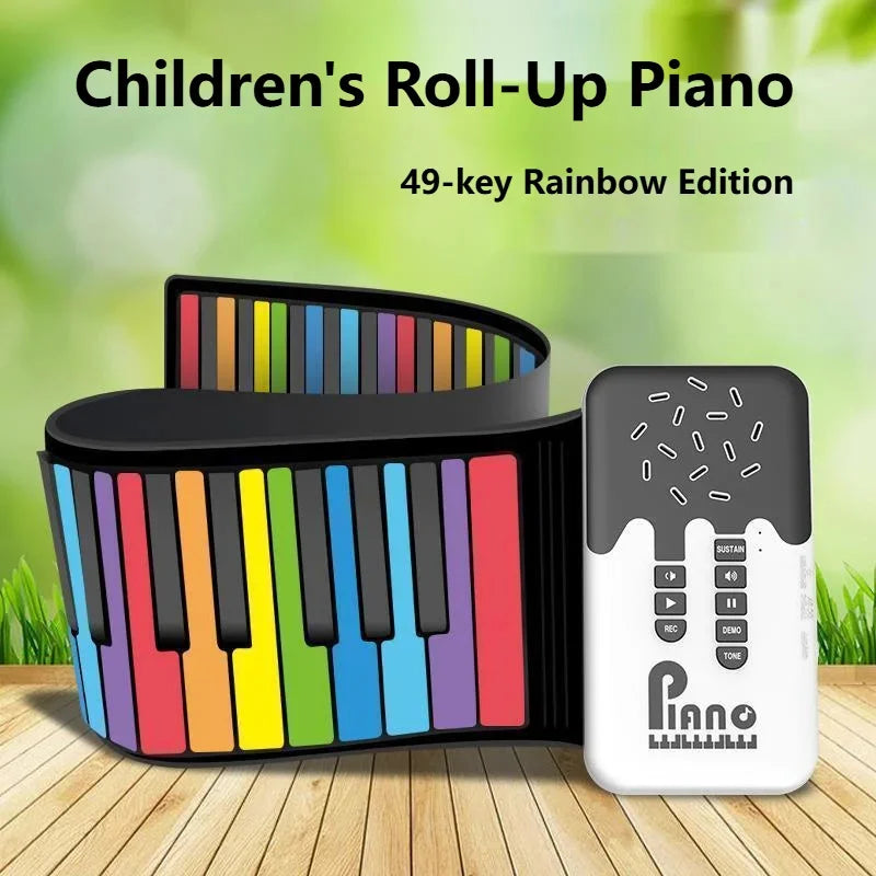 Roll-up Piano Keyboard – Kreativ & lehrreich – Zusammenklappbares Klavier