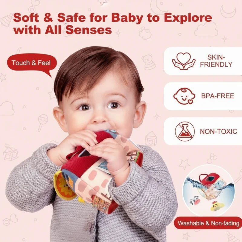 BabyBarn – Weich & Lernen – Bauernhaus mit Plüschtieren